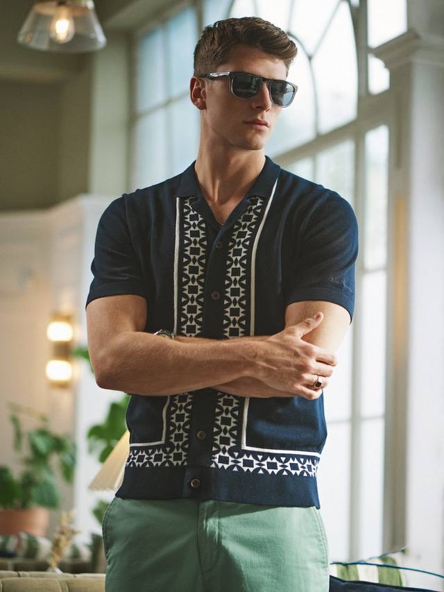 Короткий рукав вязаная рубашка с геометрическим принтом для отдыха Ben Sherman, Dark Navy
Короткий рукав вязаная рубашка с геометрическим принтом для отдыха Ben Sherman, Dark Navy