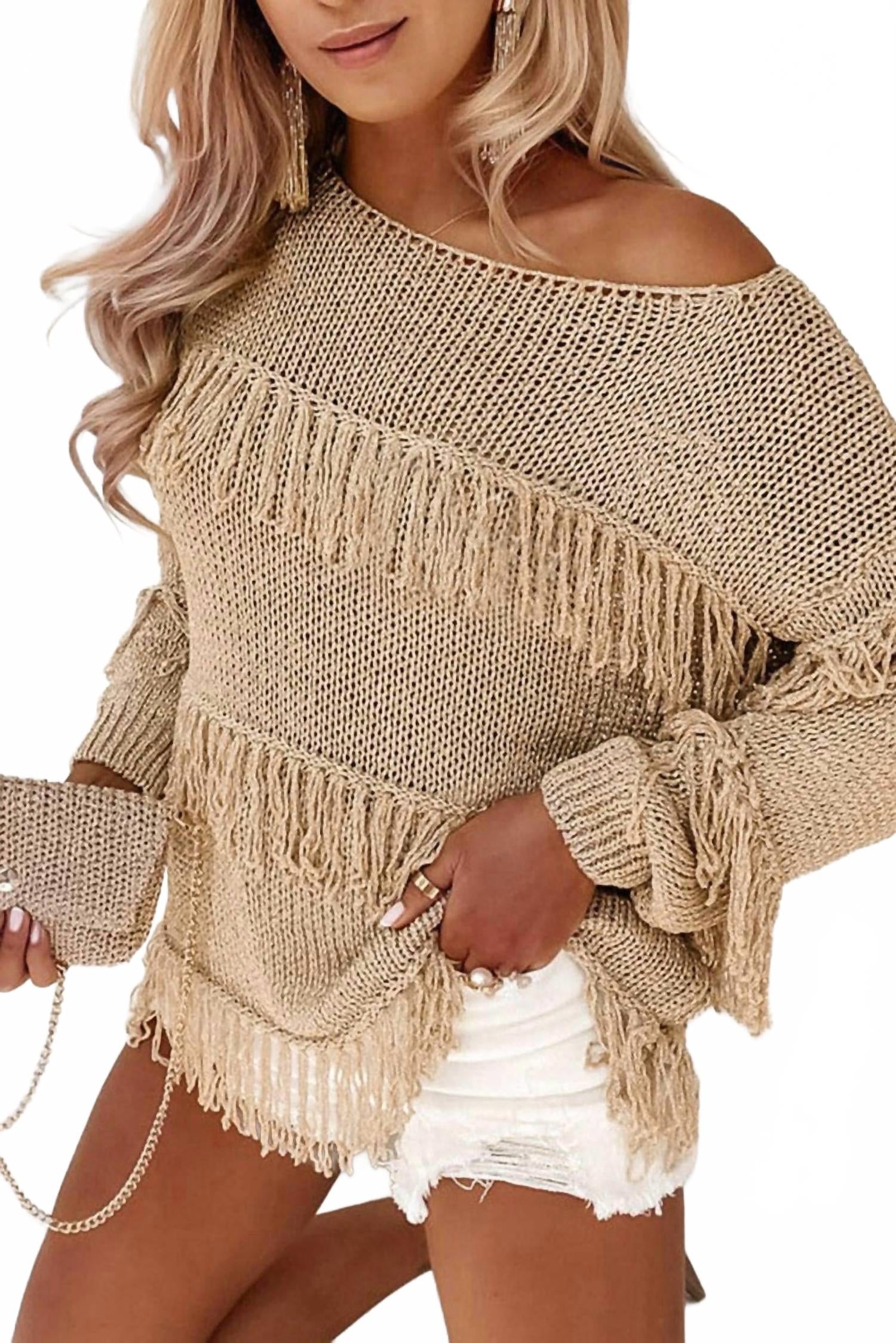 Бохо свитер с бахромой цвета хаки Pretty Bash
Бохо свитер с бахромой цвета хаки Pretty Bash