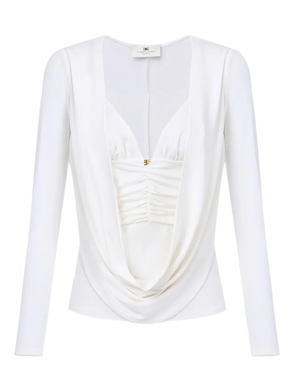 Драпированная блуза Elisabetta Franchi, нейтральный
Драпированная блуза Elisabetta Franchi, нейтральный
