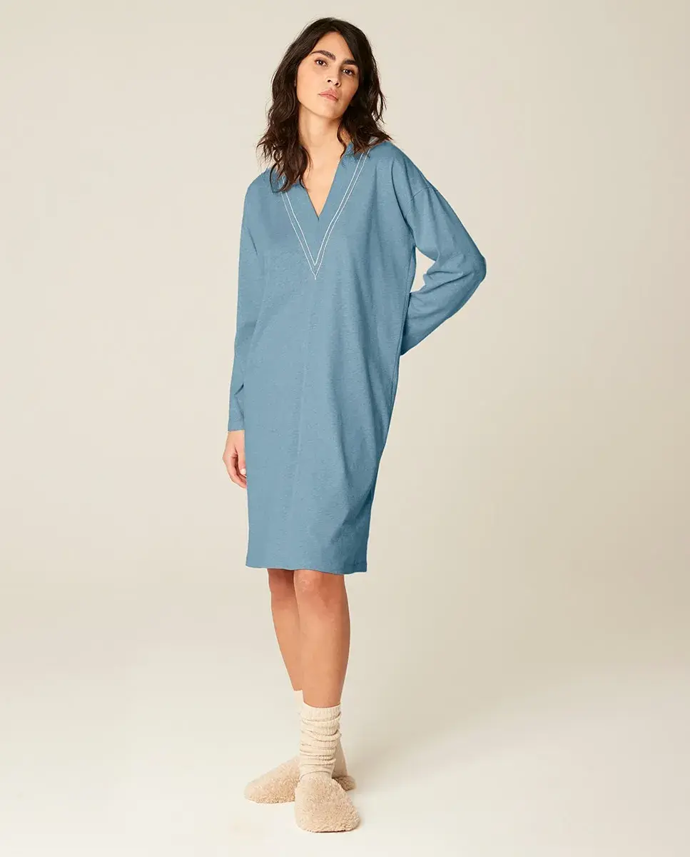 Ночная рубашка с длинным рукавом Pluto, синий
Ночная рубашка с длинным рукавом Pluto, синий