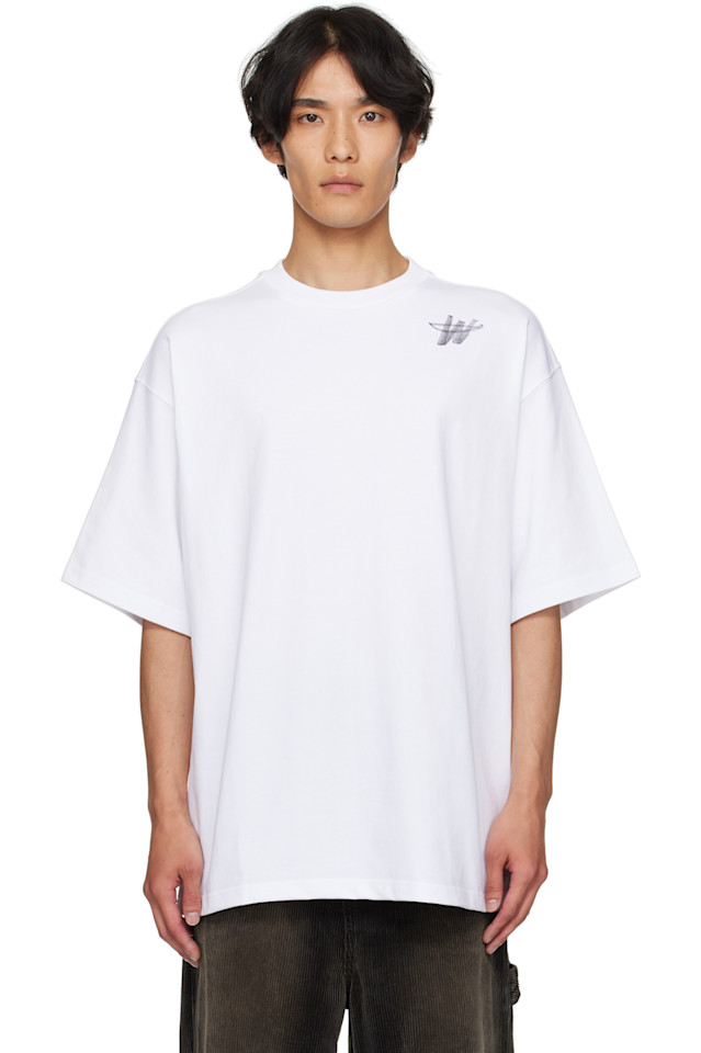 Хлопковая футболка с логотипом 'wd' We11Done, белый
Хлопковая футболка с логотипом 'wd' We11Done, белый