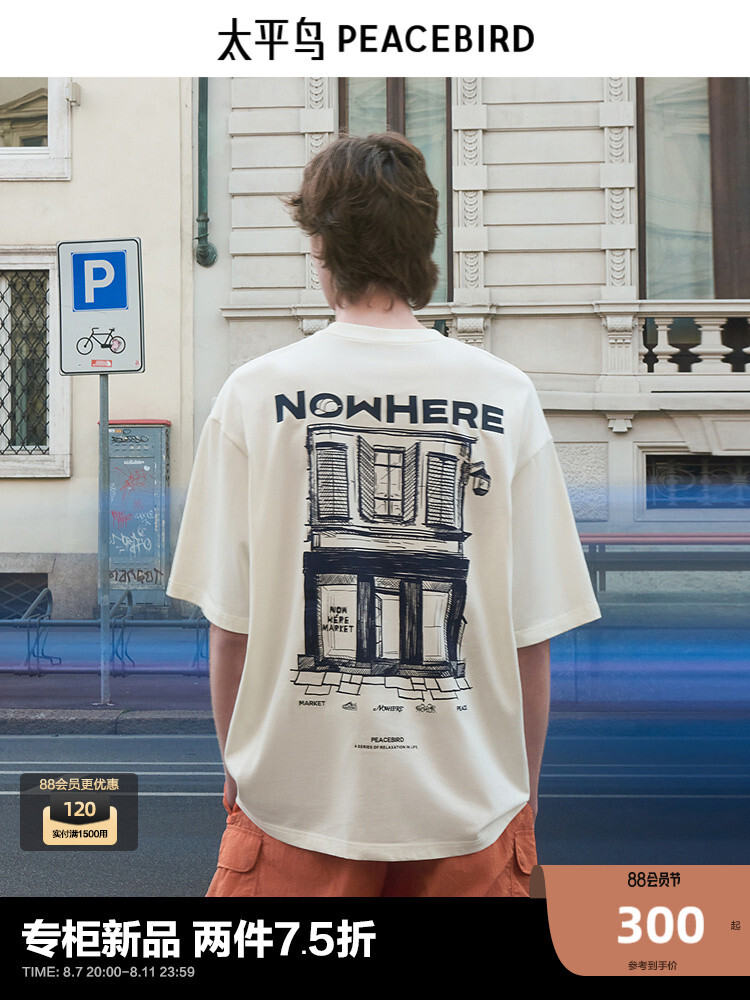 Футболка мужская Peacebird Nicet с контрастной вышивкой, белый
Футболка мужская Peacebird Nicet с контрастной вышивкой, белый