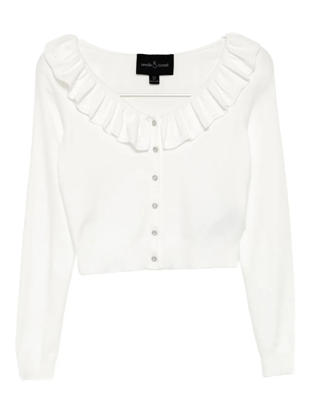 Укороченный кардиган с ажурной отделкой Needle & Thread, нейтральный
Укороченный кардиган с ажурной отделкой Needle & Thread, нейтральный