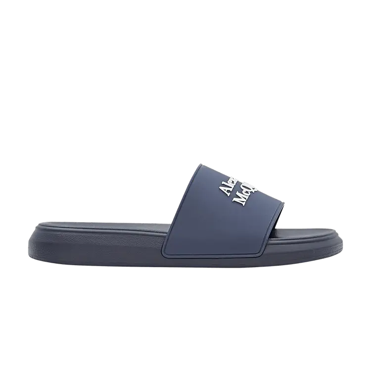 Шлепанцы Alexander McQueen Logo Pool Slides 'Navy', синий
Шлепанцы Alexander McQueen Logo Pool Slides 'Navy', синий