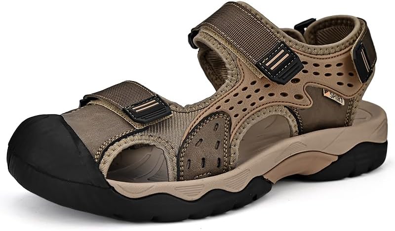 Мужские повседневные модные сандалии AQIXIDX для походов, уличная спортивная обувь для ходьбы с закрытым носком, дышащие и удобные пляжные туфли, хаки
Мужские повседневные модные сандалии AQIXIDX для походов, уличная спортивная обувь для ходьбы с закрытым носком, дышащие и удобные пляжные туфли, хаки