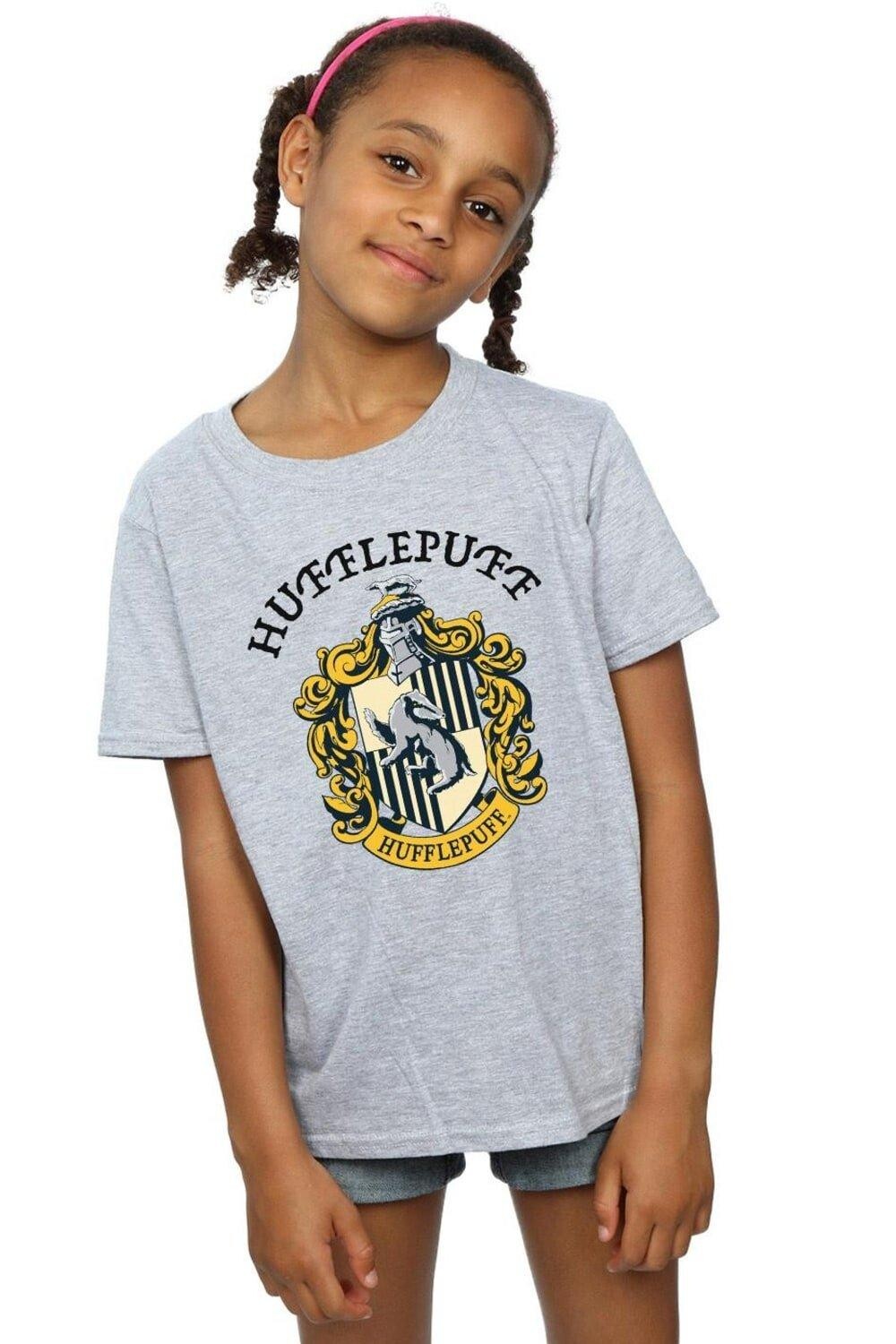 Хлопковая футболка Хаффлпаффа Harry Potter, серый 
Хлопковая футболка Хаффлпаффа Harry Potter, серый