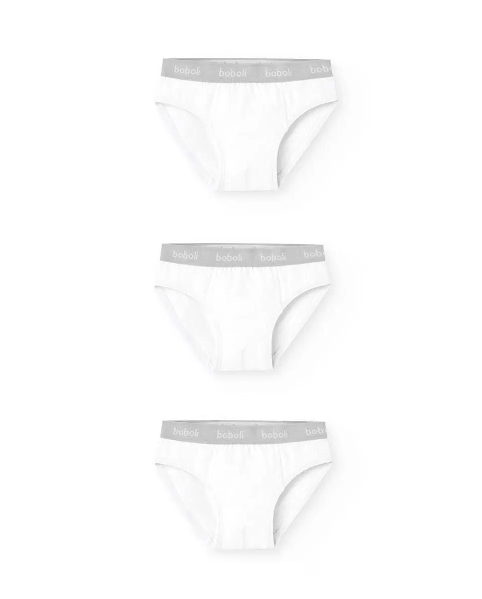 Комплект из 3 хлопковых трусов для мальчиков с логотипом на талии Boboli, белый
Комплект из 3 хлопковых трусов для мальчиков с логотипом на талии Boboli, белый