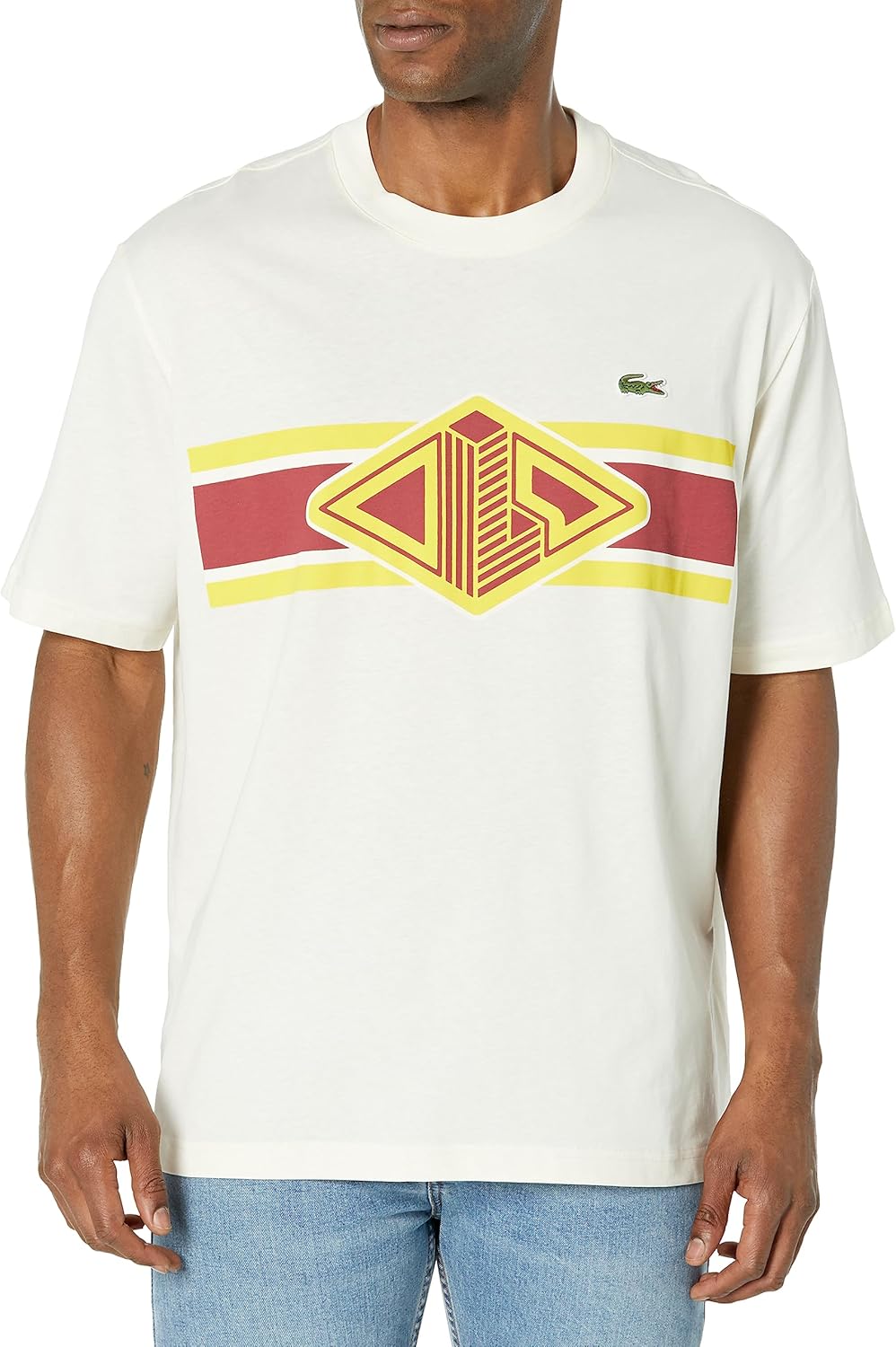 Мужская футболка свободного кроя с коротким рукавом и графическим принтом спереди из коллекции Lacoste Contemporary, Lapland
Мужская футболка свободного кроя с коротким рукавом и графическим принтом спереди из коллекции Lacoste Contemporary, Lapland