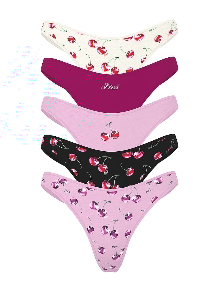 Упаковка из 5 хлопковых трусиков-стрингов Pink, smooth v-day cherry pack
Упаковка из 5 хлопковых трусиков-стрингов Pink, smooth v-day cherry pack