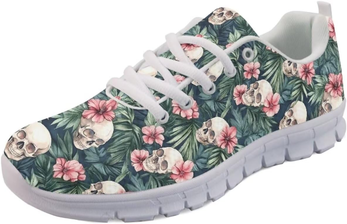 Кроссовки Forchrinse для женщин и мужчин, повседневные обувь на шнуровке, дышащие легкие теннисные кроссовки для тренировок и ходьбы, Skull Hawaiian Hibiscus
Кроссовки Forchrinse для женщин и мужчин, повседневные обувь на шнуровке, дышащие легкие теннисные кроссовки для тренировок и ходьбы, Skull Hawaiian Hibiscus
