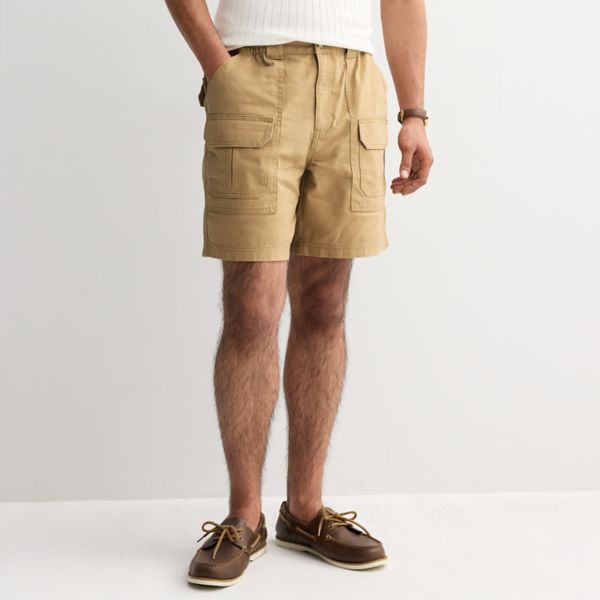 Мужские шорты-карго с эластичными вставками по бокам шириной 7,5 дюймов Croft & Barrow, цвет medium khaki 
Мужские шорты-карго с эластичными вставками по бокам шириной 7,5 дюймов Croft & Barrow, цвет medium khaki