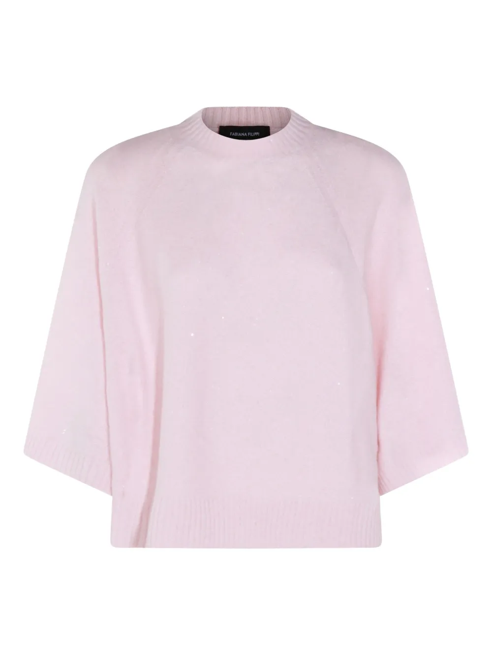 Свитер с короткими рукавами и пайетками Fabiana Filippi, розовый
Свитер с короткими рукавами и пайетками Fabiana Filippi, розовый