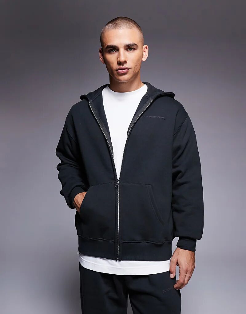 Good For Nothing Vintage Свободная толстовка с капюшоном на молнии черного цвета
Good For Nothing Vintage Свободная толстовка с капюшоном на молнии черного цвета