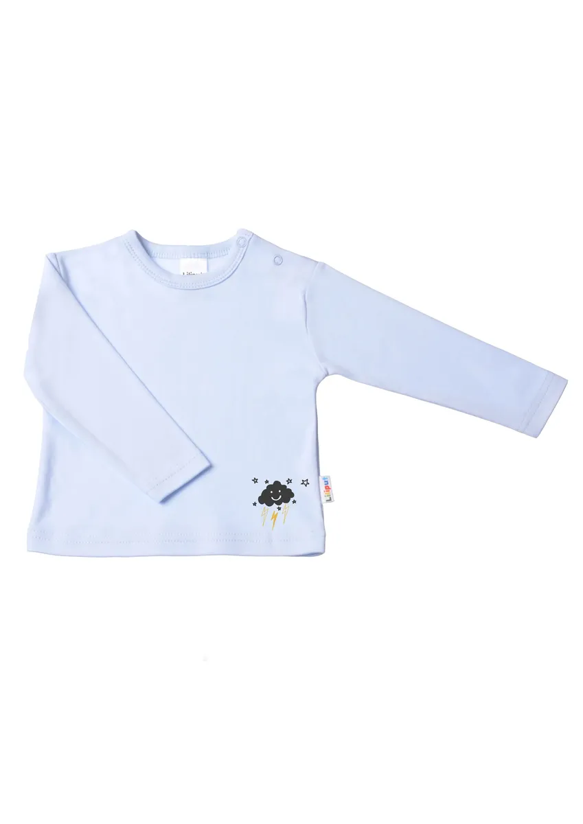 Рубашка Liliput с длинными рукавами и облачным принтом, голубой 
Рубашка Liliput с длинными рукавами и облачным принтом, голубой