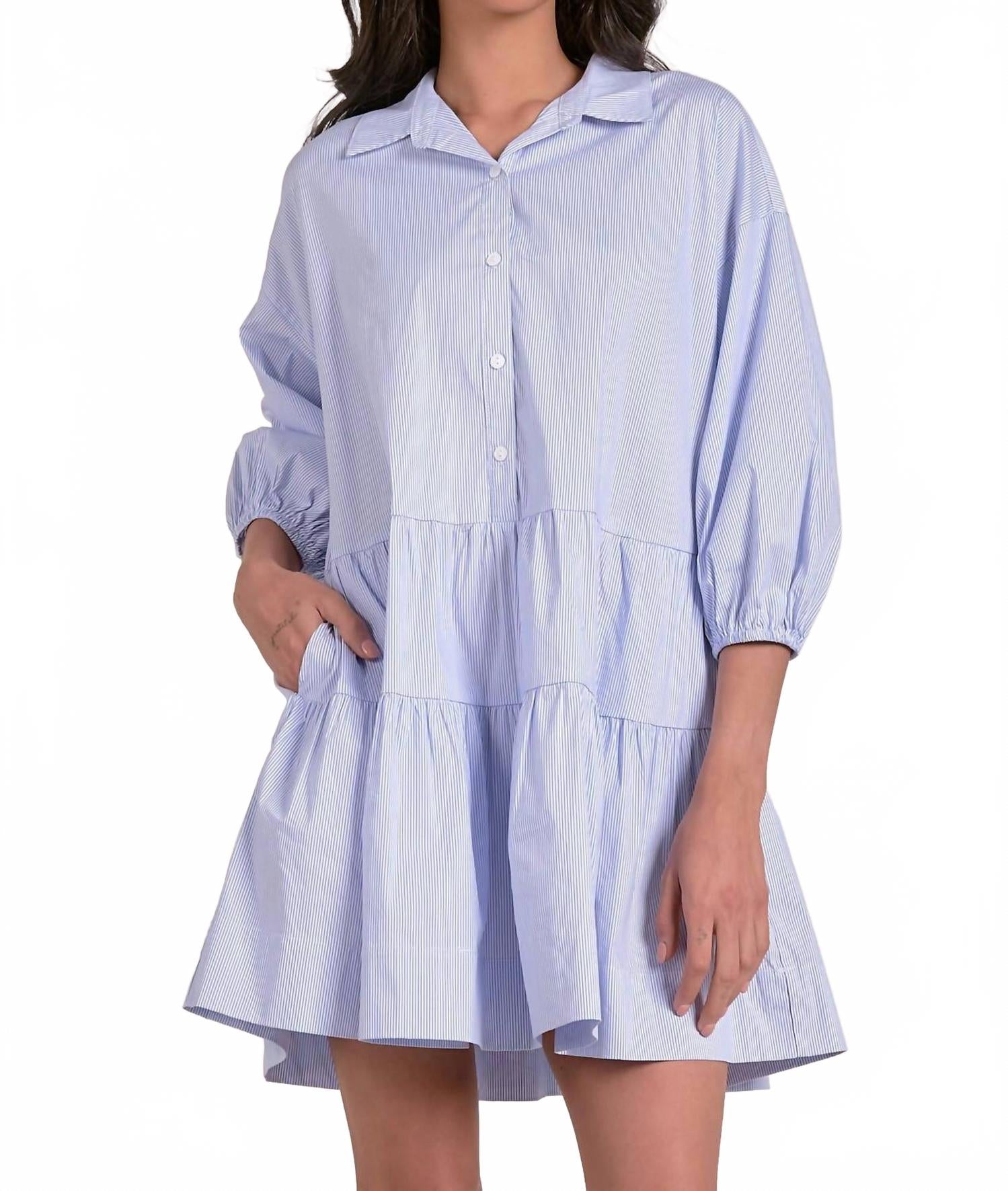 Полосатое мини-платье в синем цвете ELAN
Полосатое мини-платье в синем цвете ELAN