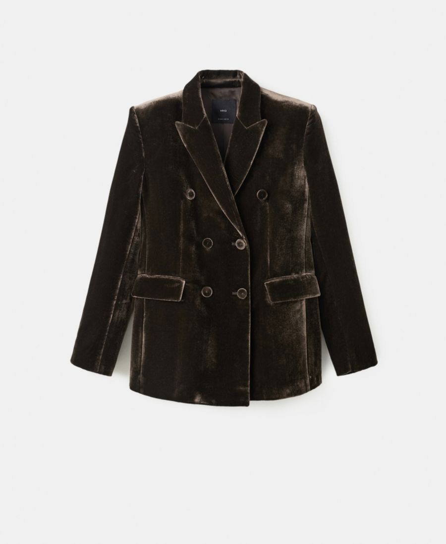 Женский двубортный бархатный пиджак MANGO, Chocolate
Женский двубортный бархатный пиджак MANGO, Chocolate