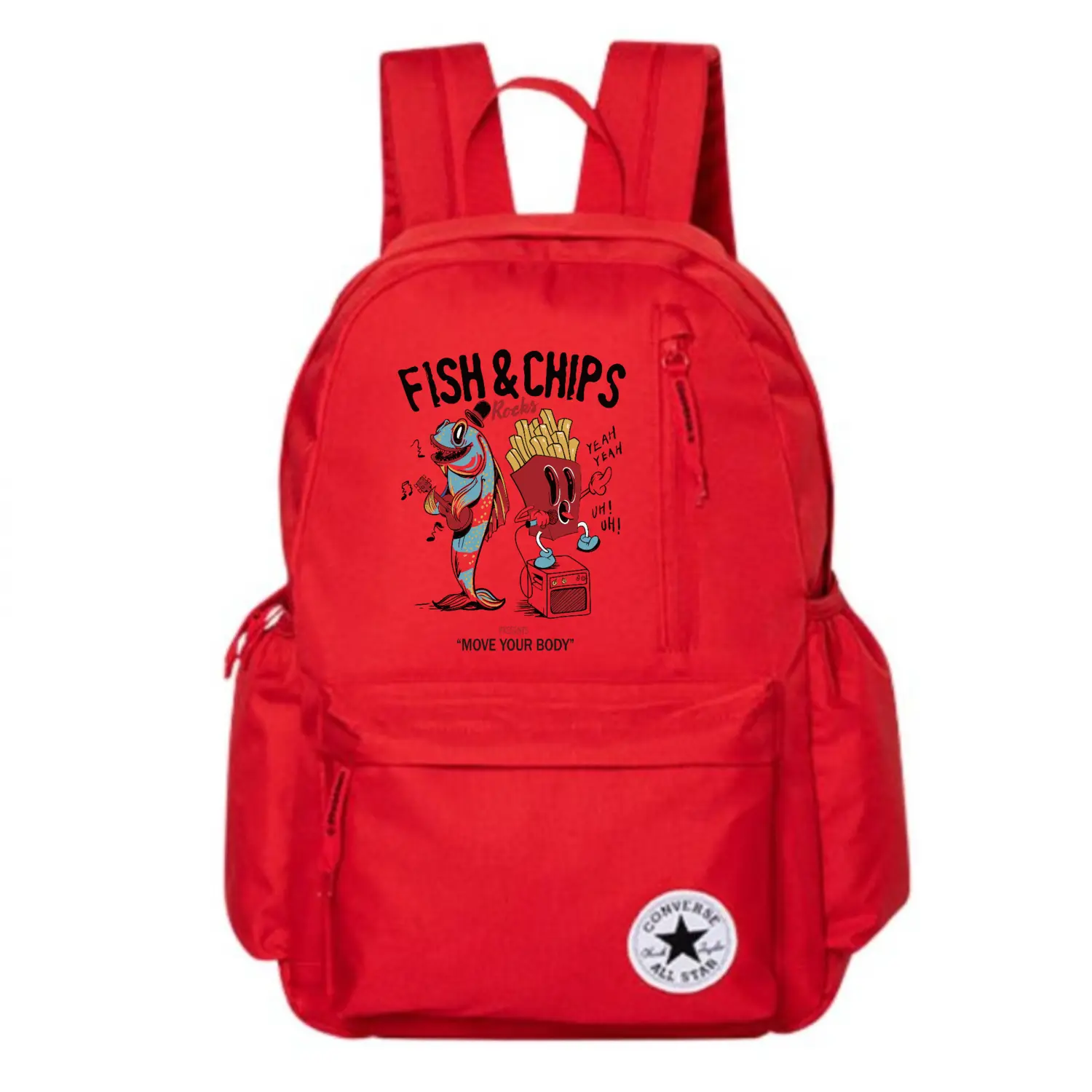 Converse Средний унисекс красный рюкзак из полиэстера, Fish
Converse Средний унисекс красный рюкзак из полиэстера, Fish