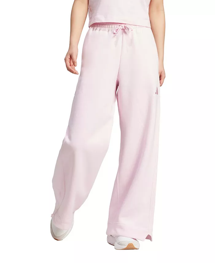 Женские свободные широкие брюки All SZN из флиса adidas, розовый 
Женские свободные широкие брюки All SZN из флиса adidas, розовый