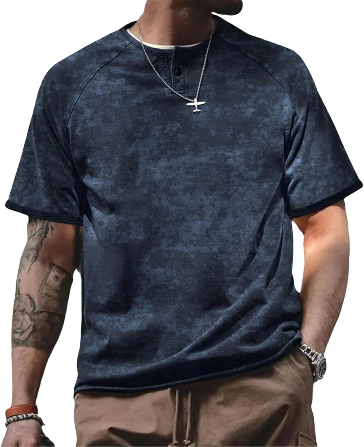 Винтажная футболка Henley для мужчин с коротким рукавом Thatrich
Винтажная футболка Henley для мужчин с коротким рукавом Thatrich