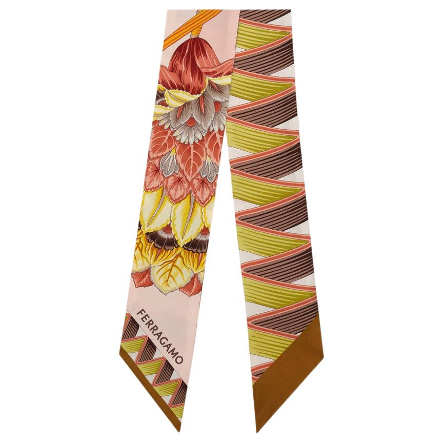 Ferragamo Печатный твилловый шарф, Yellow
Ferragamo Печатный твилловый шарф, Yellow