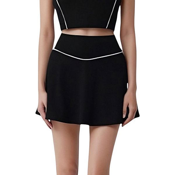 Женская юбка-тенниска с завышенной талией, контрастной окантовкой и расклешенным силуэтом Anna-Kaci, Black
Женская юбка-тенниска с завышенной талией, контрастной окантовкой и расклешенным силуэтом Anna-Kaci, Black