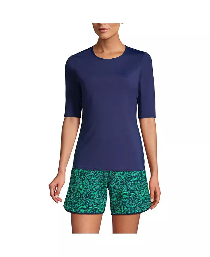 Женский рашгард SunShade UPF 50 с рукавами на локтях, свободный Lands' End, синий
Женский рашгард SunShade UPF 50 с рукавами на локтях, свободный Lands' End, синий