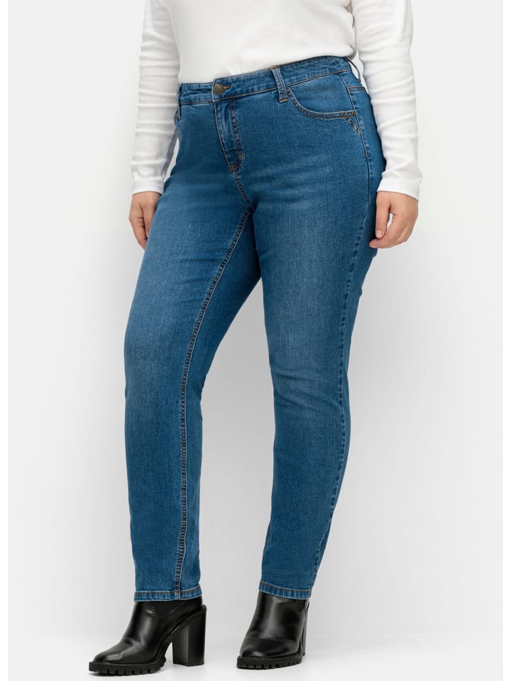 Джинсы sheego, синий деним
Джинсы sheego, синий деним