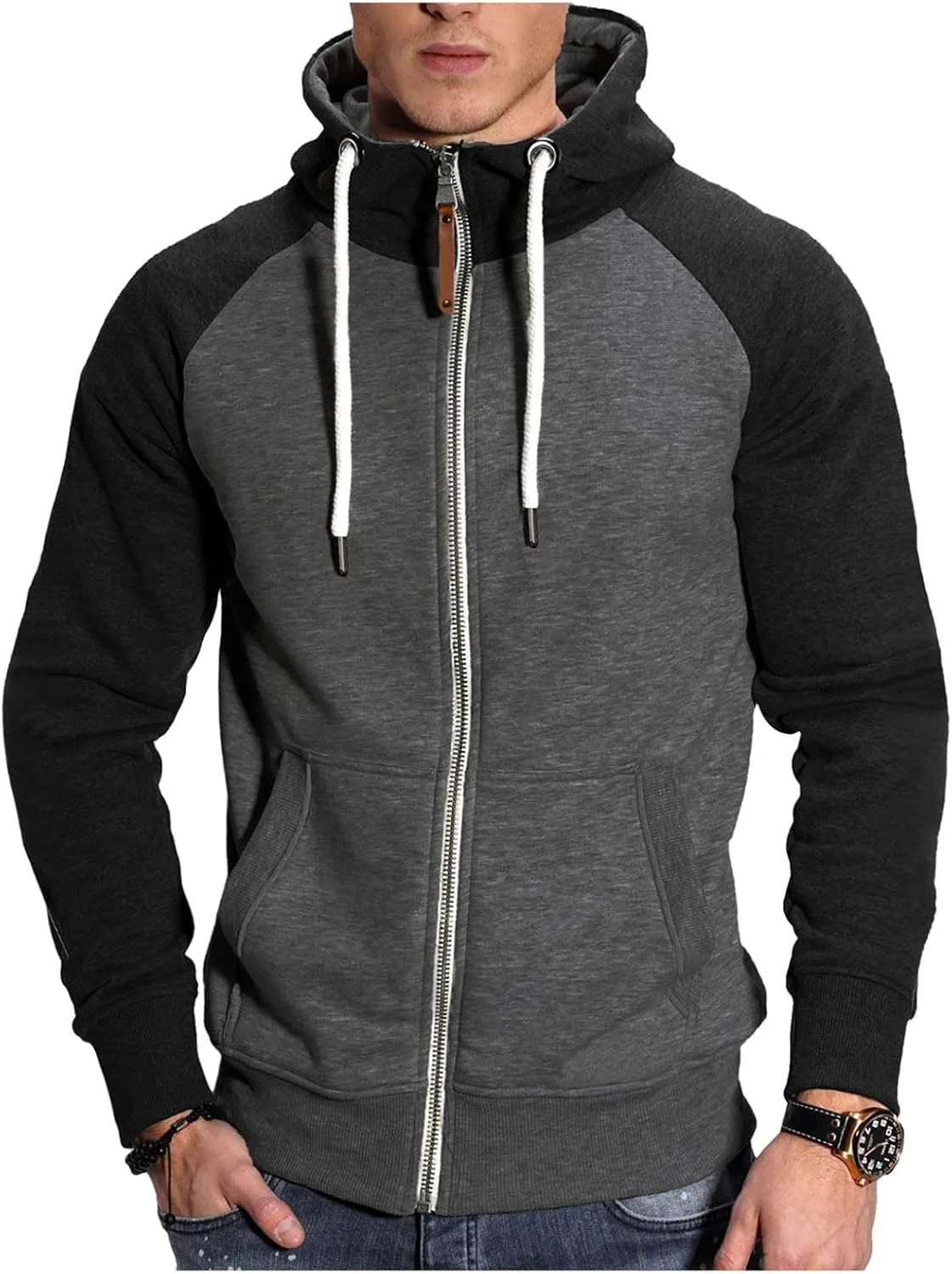 Мужской фитнес-свитшот с контрастным капюшоном и длинными рукавами
Мужской фитнес-свитшот с контрастным капюшоном и длинными рукавами