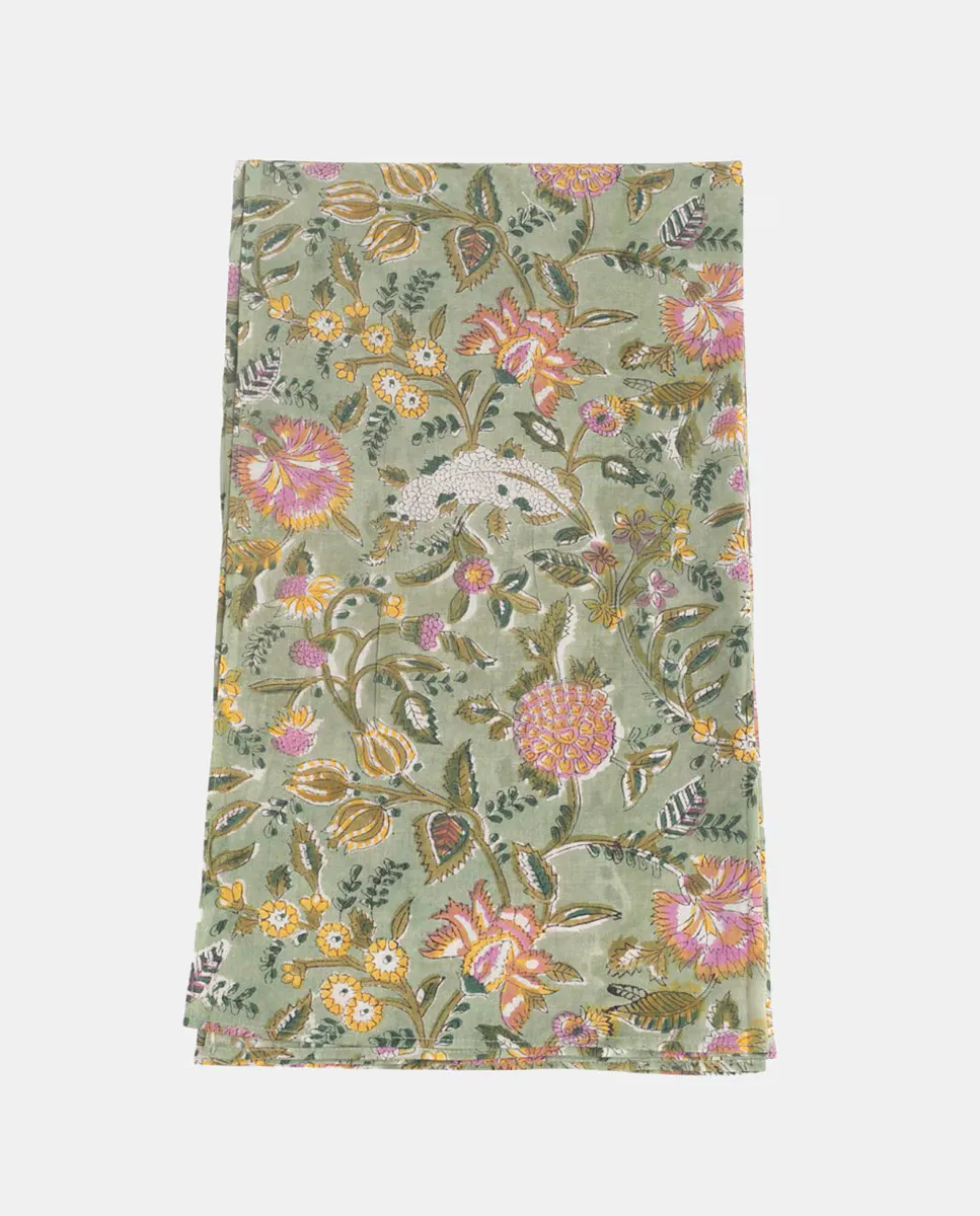 Парео из хлопка с цветочным принтом Kbas, цвет Kaki 
Парео из хлопка с цветочным принтом Kbas, цвет Kaki