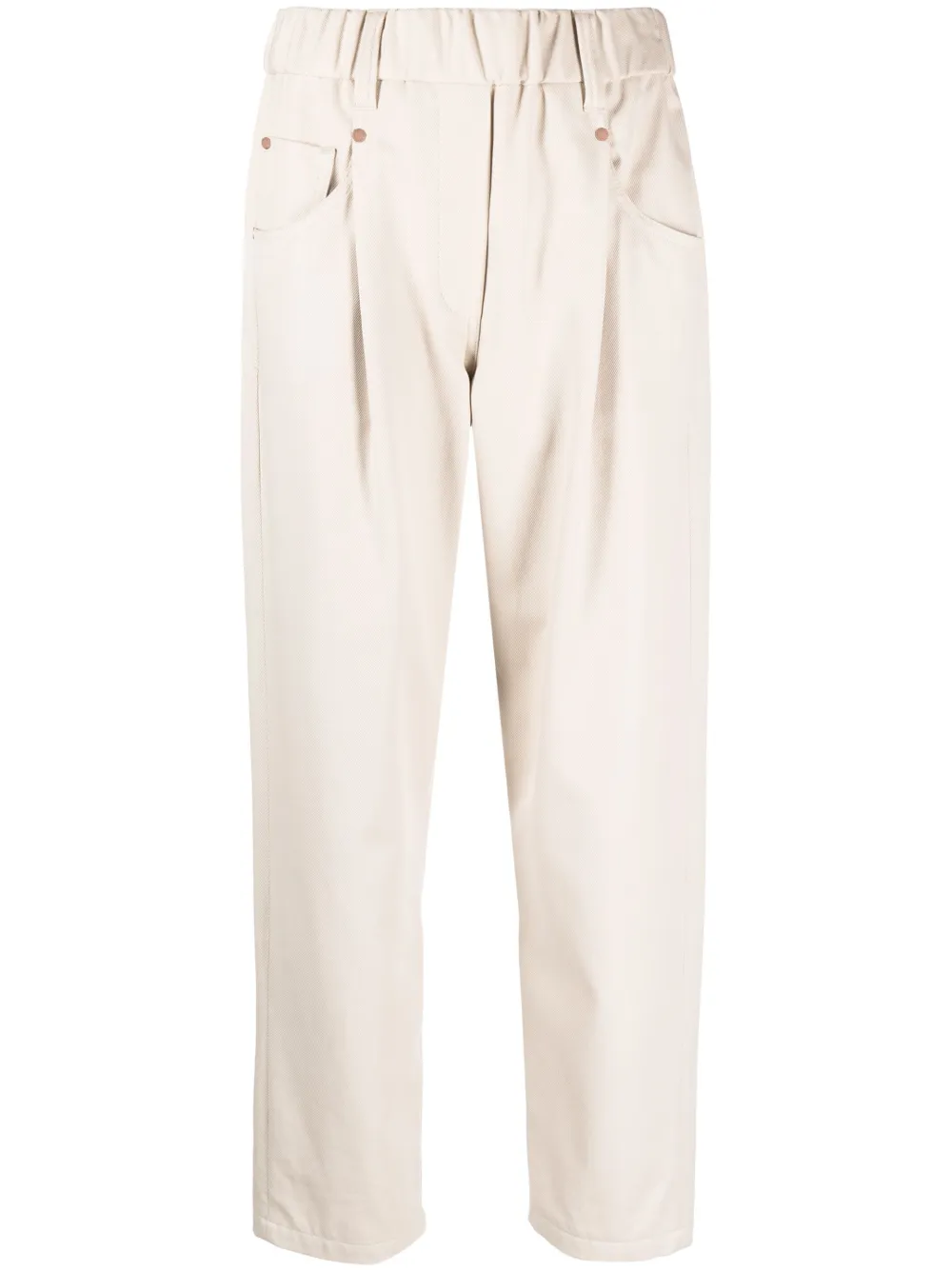 Прямые брюки с эластичным поясом Brunello Cucinelli, нейтральный
Прямые брюки с эластичным поясом Brunello Cucinelli, нейтральный