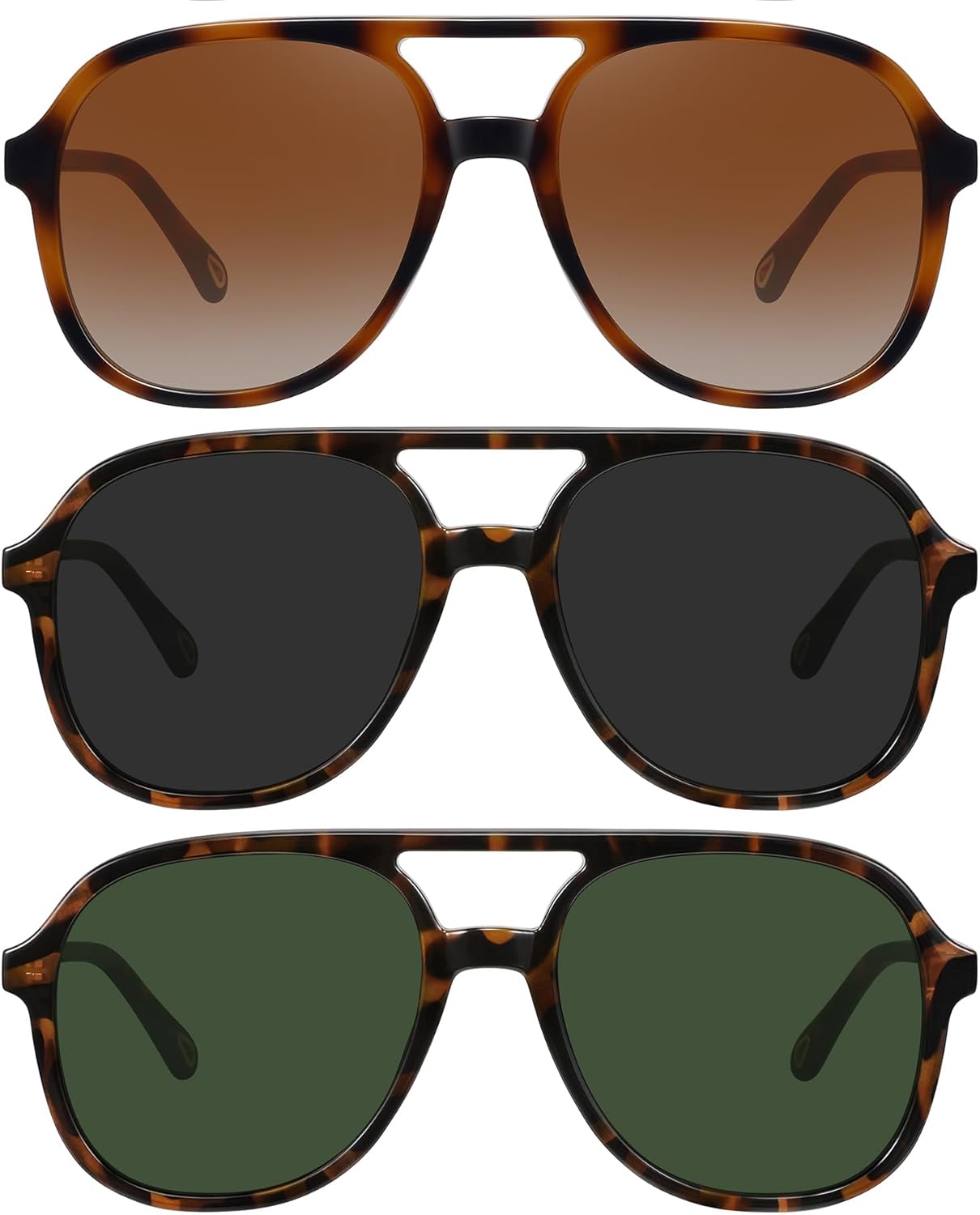 Солнцезащитные очки-авиаторы MEETSUN в стиле ретро, большие, для женщин и мужчин, модные, в стиле 70-х и 80-х, квадратные, 3 штуки, защита от ультрафиолета UV400, 3pack(tortoise/Brown+tortoise/Green+tortoise/Grey)
Солнцезащитные очки-авиаторы MEETSUN в стиле ретро, большие, для женщин и мужчин, модные, в стиле 70-х и 80-х, квадратные, 3 штуки, защита от ультрафиолета UV400, 3pack(tortoise/Brown+tortoise/Green+tortoise/Grey)