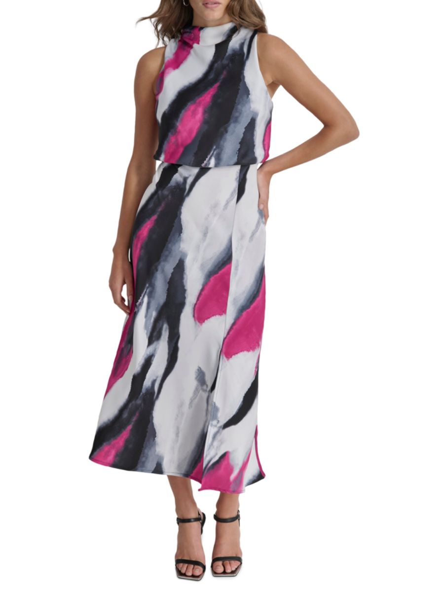 Платье миди с драпировкой и принтом мазки кисти DKNY, цвет Grey Multi
Платье миди с драпировкой и принтом мазки кисти DKNY, цвет Grey Multi