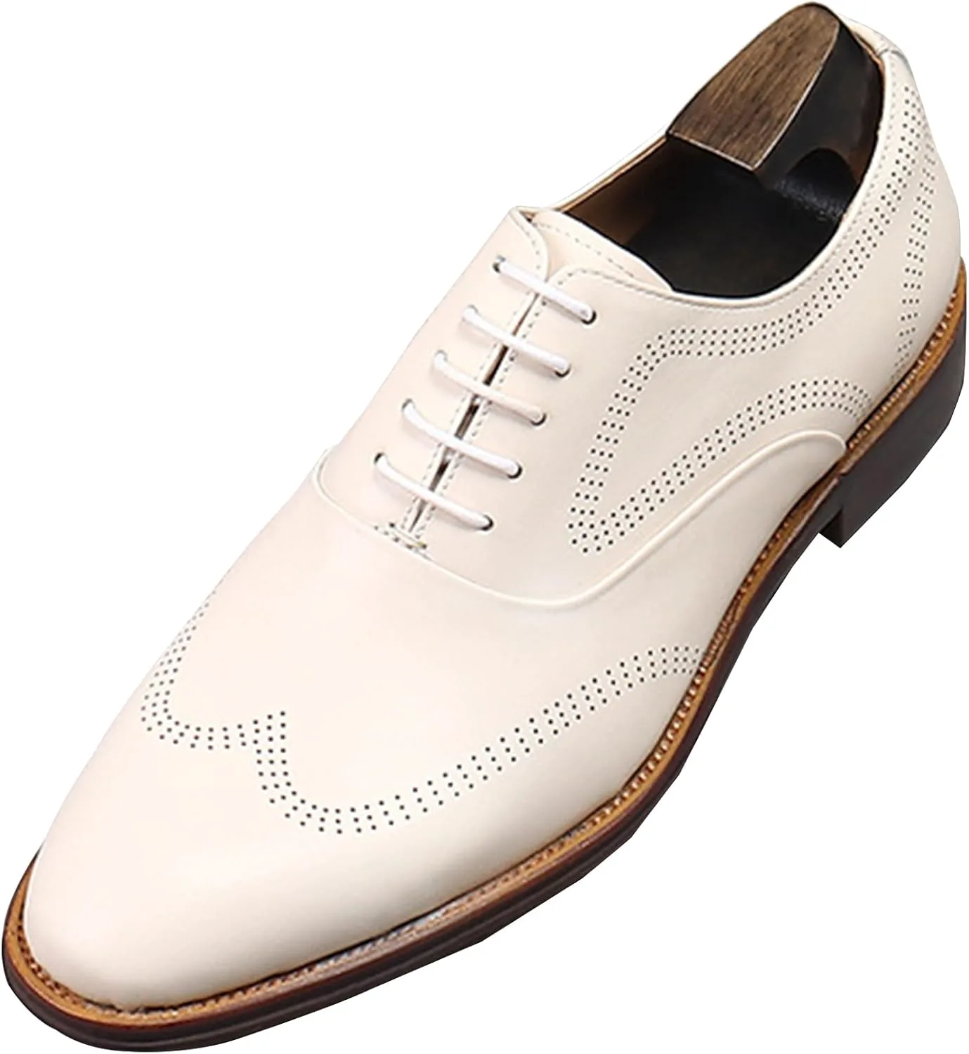 Мужские кожаные оксфорды с шнуровкой, крыльями и брогированием, повседневные кожаные туфли, стильные офисные формальные туфли HLASMSPE, бежевый
Мужские кожаные оксфорды с шнуровкой, крыльями и брогированием, повседневные кожаные туфли, стильные офисные формальные туфли HLASMSPE, бежевый