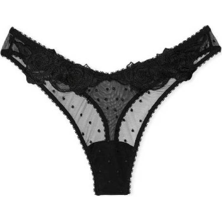 Victoria's Secret Женские трусы-стринги 1 шт черные в горошек
Victoria's Secret Женские трусы-стринги 1 шт черные в горошек