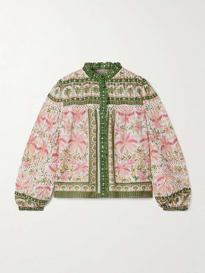 Блузка из хлопчатобумажной вуали с защипами и отделкой крючком Farm Rio, розовый
Блузка из хлопчатобумажной вуали с защипами и отделкой крючком Farm Rio, розовый