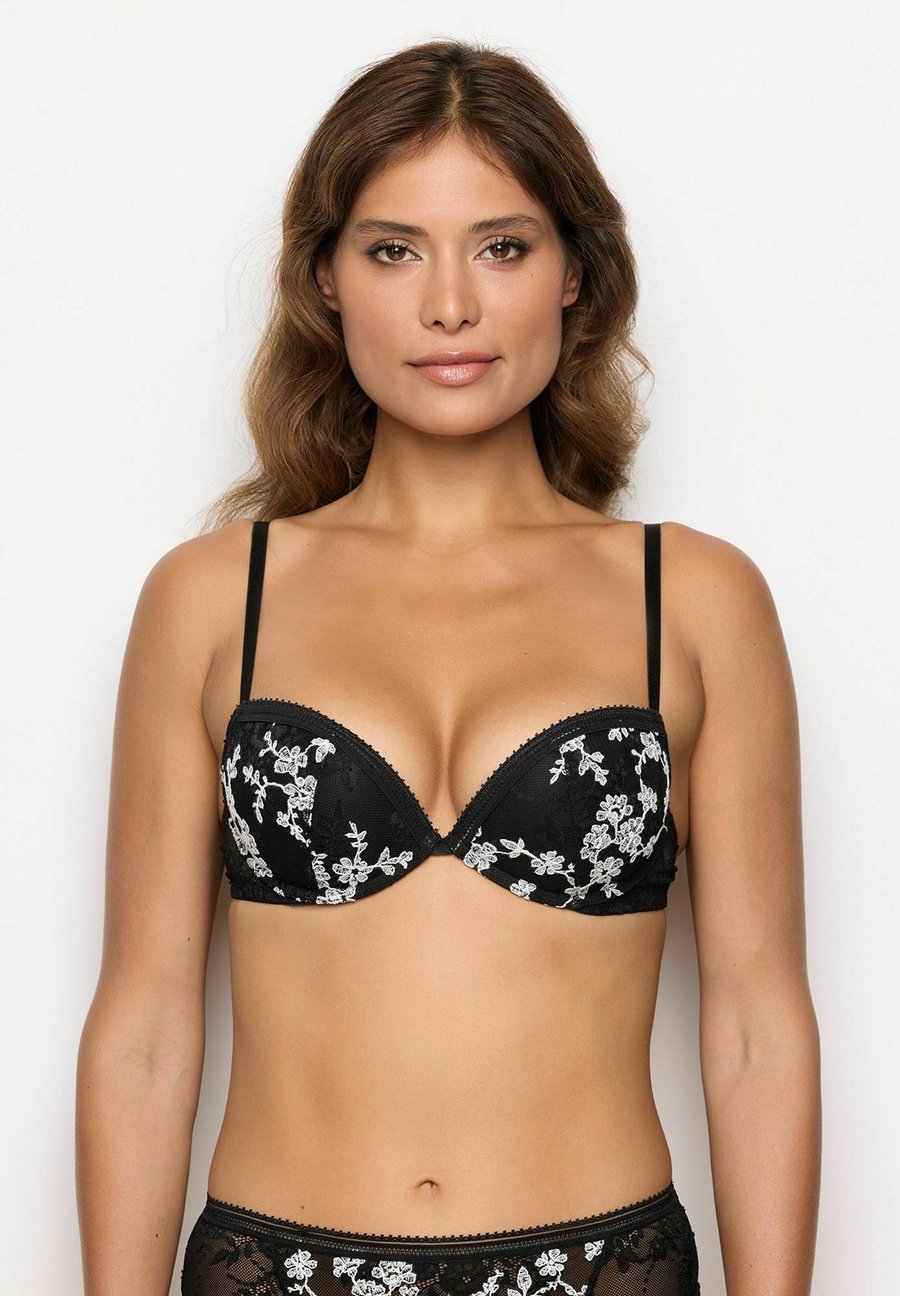 Бюстгальтер Yamamay Push-up bra, Black Floral/Black
Бюстгальтер Yamamay Push-up bra, Black Floral/Black