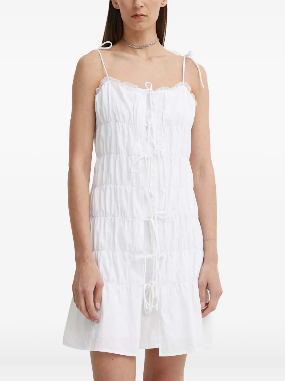 Платье с отделкой кружевом и завязками Résumé, белый
Платье с отделкой кружевом и завязками Résumé, белый