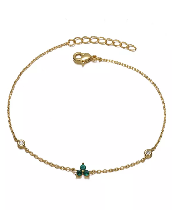 Красивый браслет-цепочка с подвесками, покрытый 14-каратным золотом, с цветными кубическими цирконами Gigigirl, green
Красивый браслет-цепочка с подвесками, покрытый 14-каратным золотом, с цветными кубическими цирконами Gigigirl, green