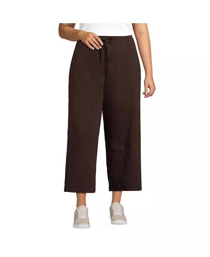 Спортивные трикотажные широкие укороченные брюки с эластичной резинкой на талии больших размеров Lands' End, коричневый
Спортивные трикотажные широкие укороченные брюки с эластичной резинкой на талии больших размеров Lands' End, коричневый