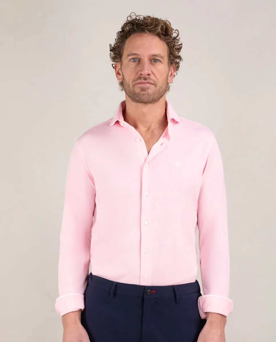 Мужская рубашка из ткани Sepiia однотонная El Ganso, розовый 
Мужская рубашка из ткани Sepiia однотонная El Ganso, розовый
