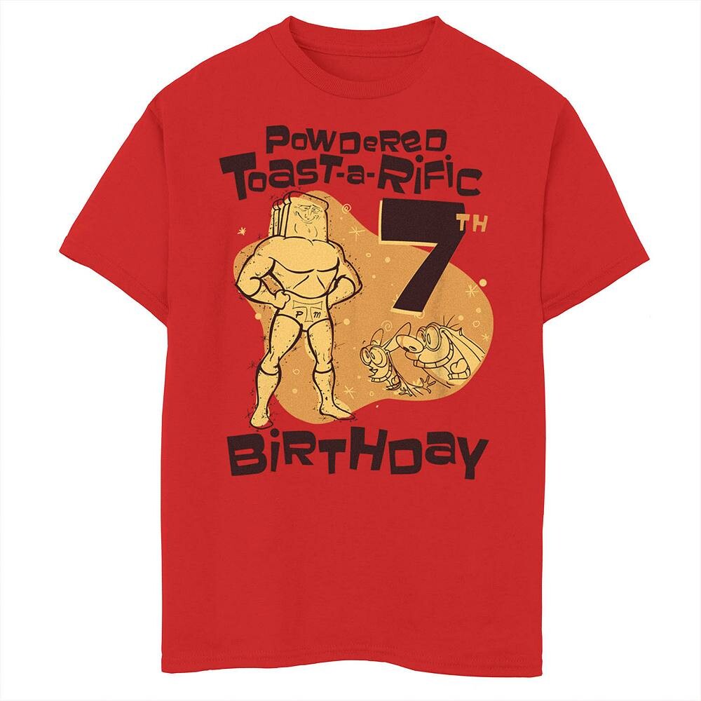 Футболка с рисунком Toast-A-Rific для мальчиков 8–20 лет Nickelodeon Ren & Stimpy с рисунком на 7-й день рождения, красный
Футболка с рисунком Toast-A-Rific для мальчиков 8–20 лет Nickelodeon Ren & Stimpy с рисунком на 7-й день рождения, красный