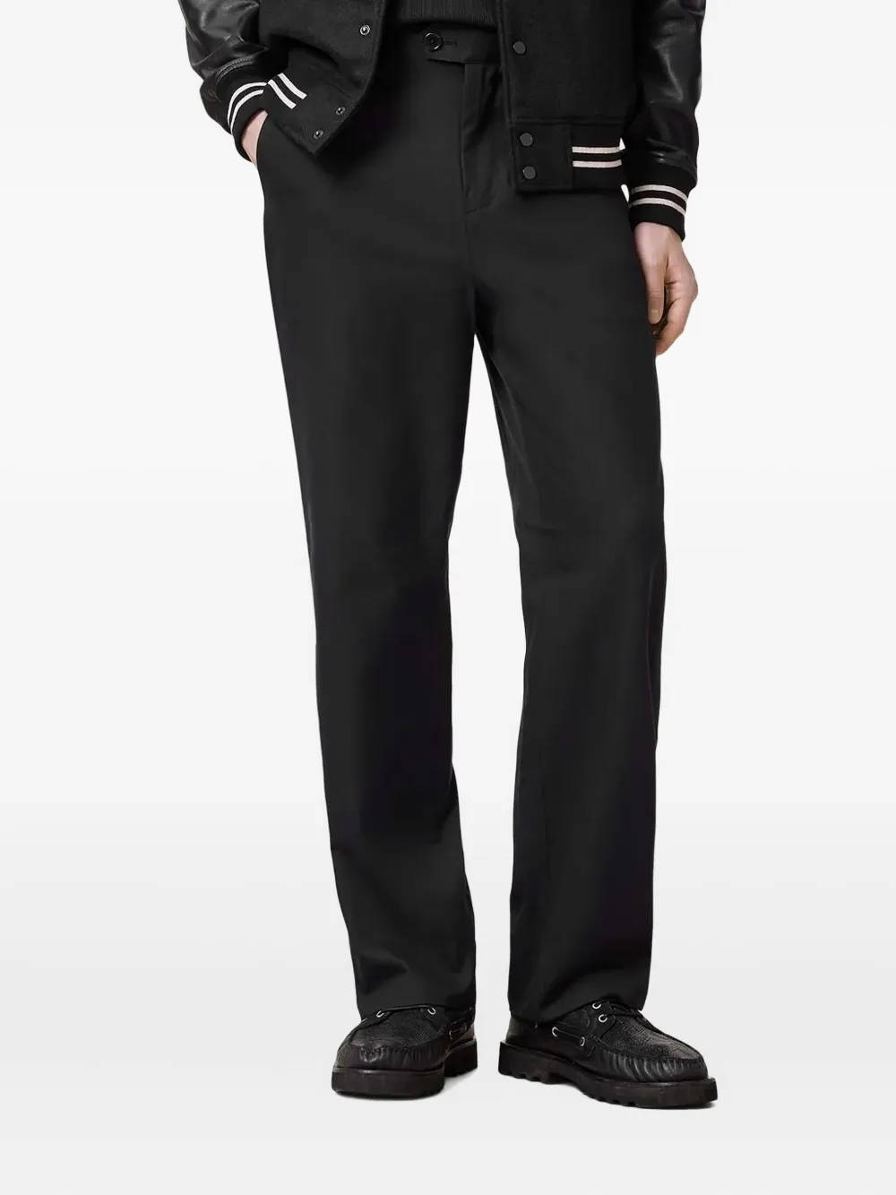 Брюки с резинкой на поясе AllSaints, черный 
Брюки с резинкой на поясе AllSaints, черный