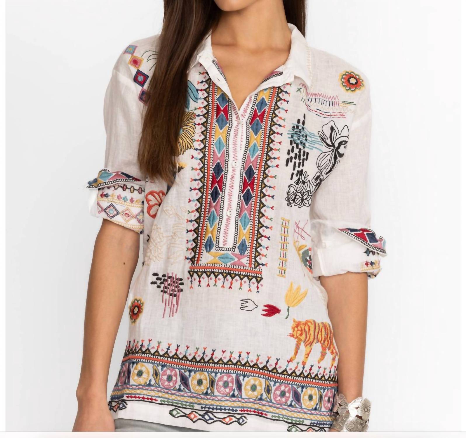 Блуза Simmie в натуральном цвете Johnny Was, цвет natural 
Блуза Simmie в натуральном цвете Johnny Was, цвет natural