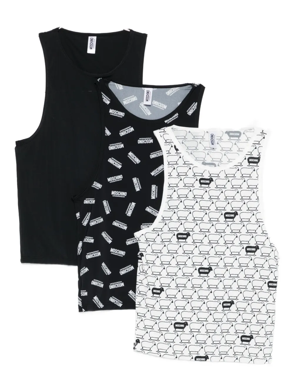 Майки с логотипом (набор из трех штук) Moschino, черный
Майки с логотипом (набор из трех штук) Moschino, черный