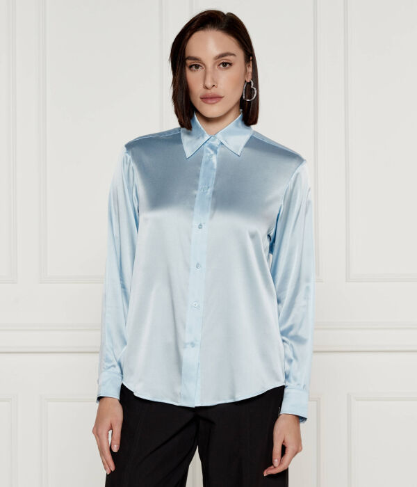 Шелковая рубашка Regular fit Pinko, синий
Шелковая рубашка Regular fit Pinko, синий