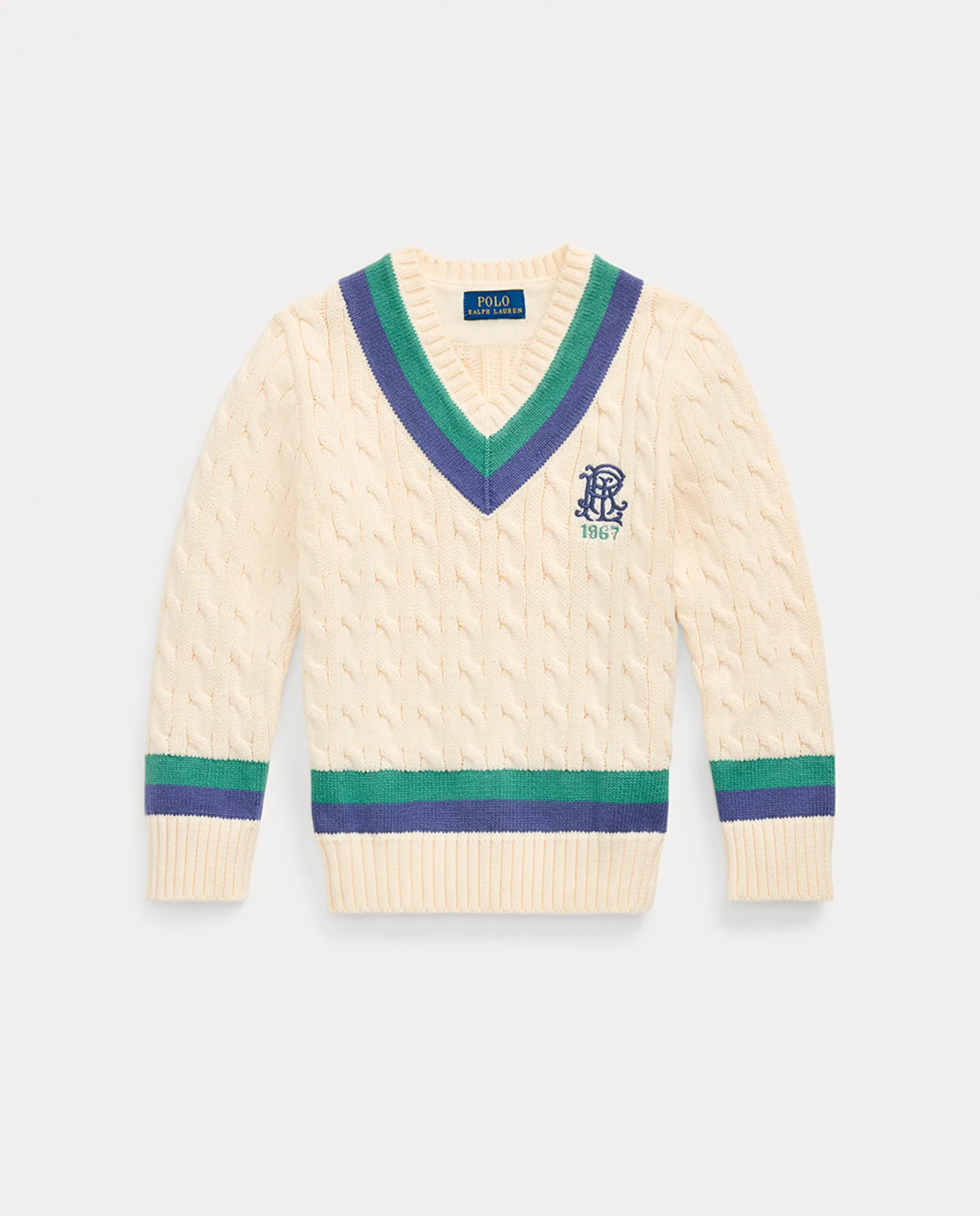 Детская хлопковая крикетная майка с вышивкой Polo Ralph Lauren, кремовый
Детская хлопковая крикетная майка с вышивкой Polo Ralph Lauren, кремовый