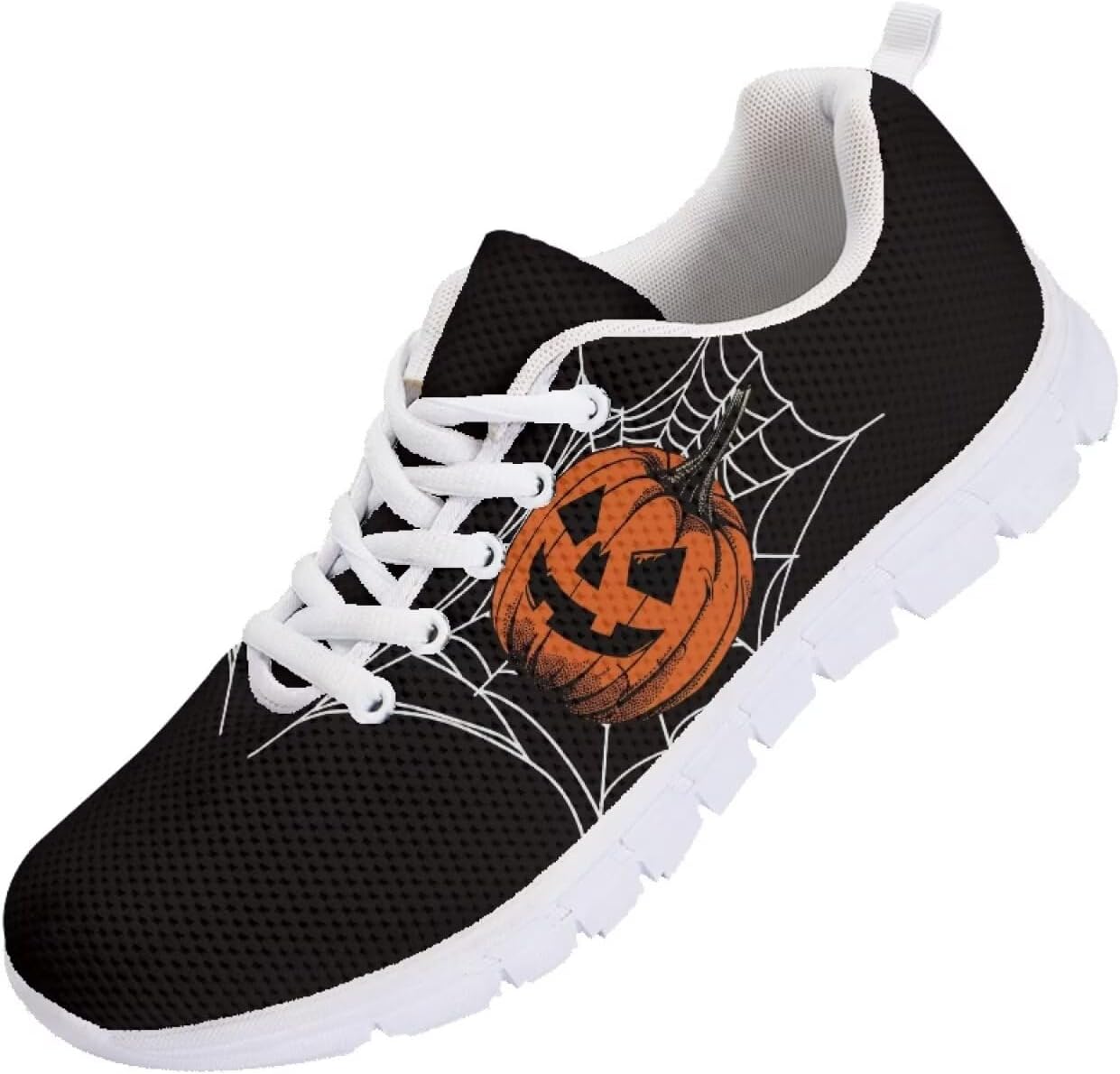 Кроссовки Forchrinse для женщин и мужчин, повседневные с шнуровкой, нескользящие, для бега, спорта и тренажерного зала, Halloween Pumpkin Spider Web
Кроссовки Forchrinse для женщин и мужчин, повседневные с шнуровкой, нескользящие, для бега, спорта и тренажерного зала, Halloween Pumpkin Spider Web