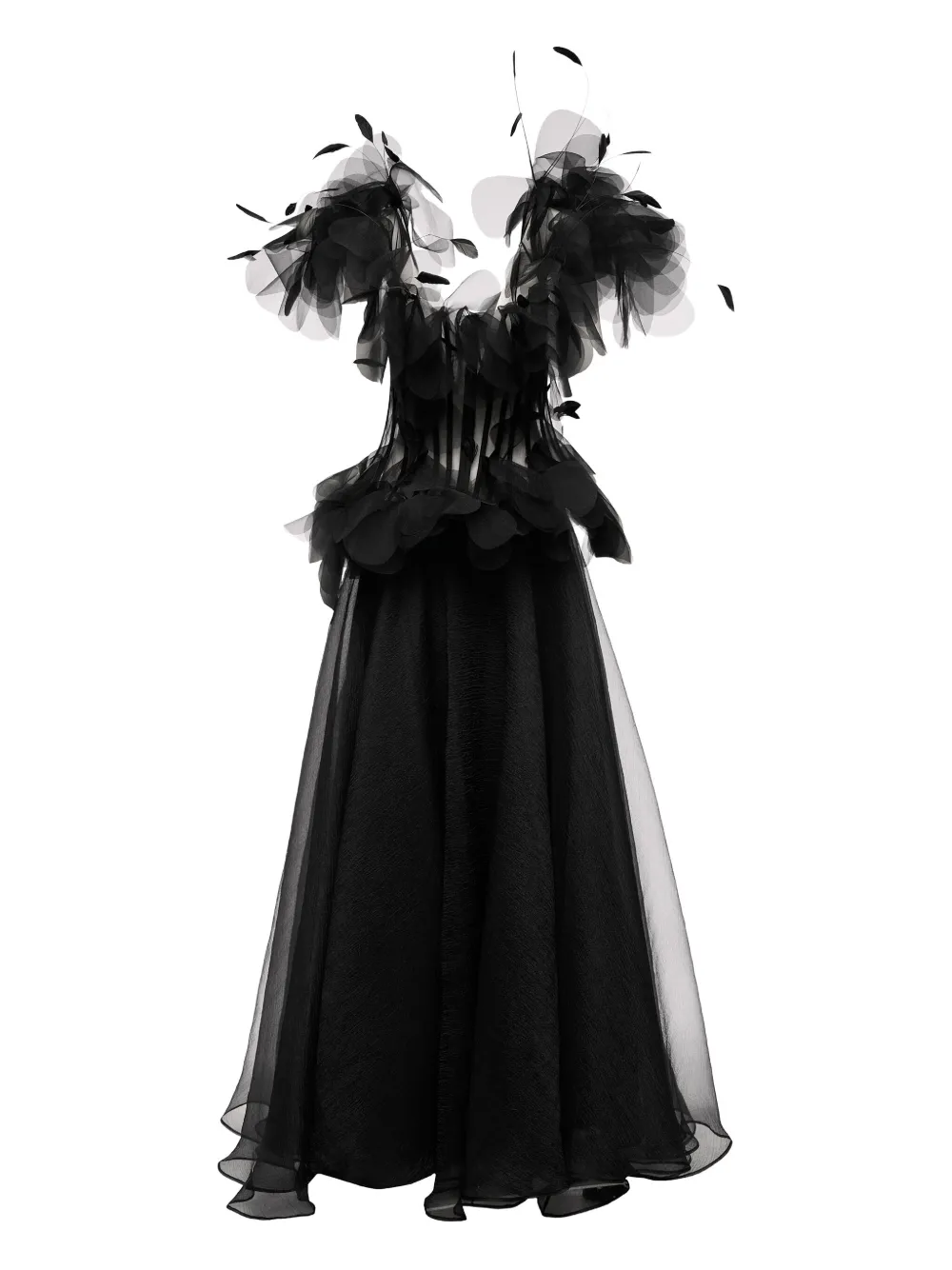 Платье-корсет с отделкой из перьев Ana Radu, черный
Платье-корсет с отделкой из перьев Ana Radu, черный