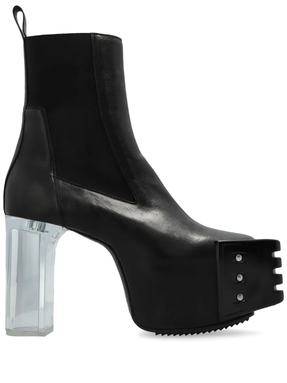 120-миллиметровые кожаные ботинки на решетчатой платформе Rick Owens, черный
120-миллиметровые кожаные ботинки на решетчатой платформе Rick Owens, черный