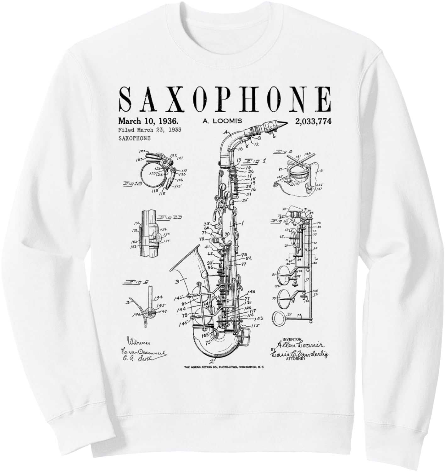 Винтажная толстовка с принтом патентного рисунка саксофона Grandio Design Vintage Patent Drawing Gifts, белый
Винтажная толстовка с принтом патентного рисунка саксофона Grandio Design Vintage Patent Drawing Gifts, белый